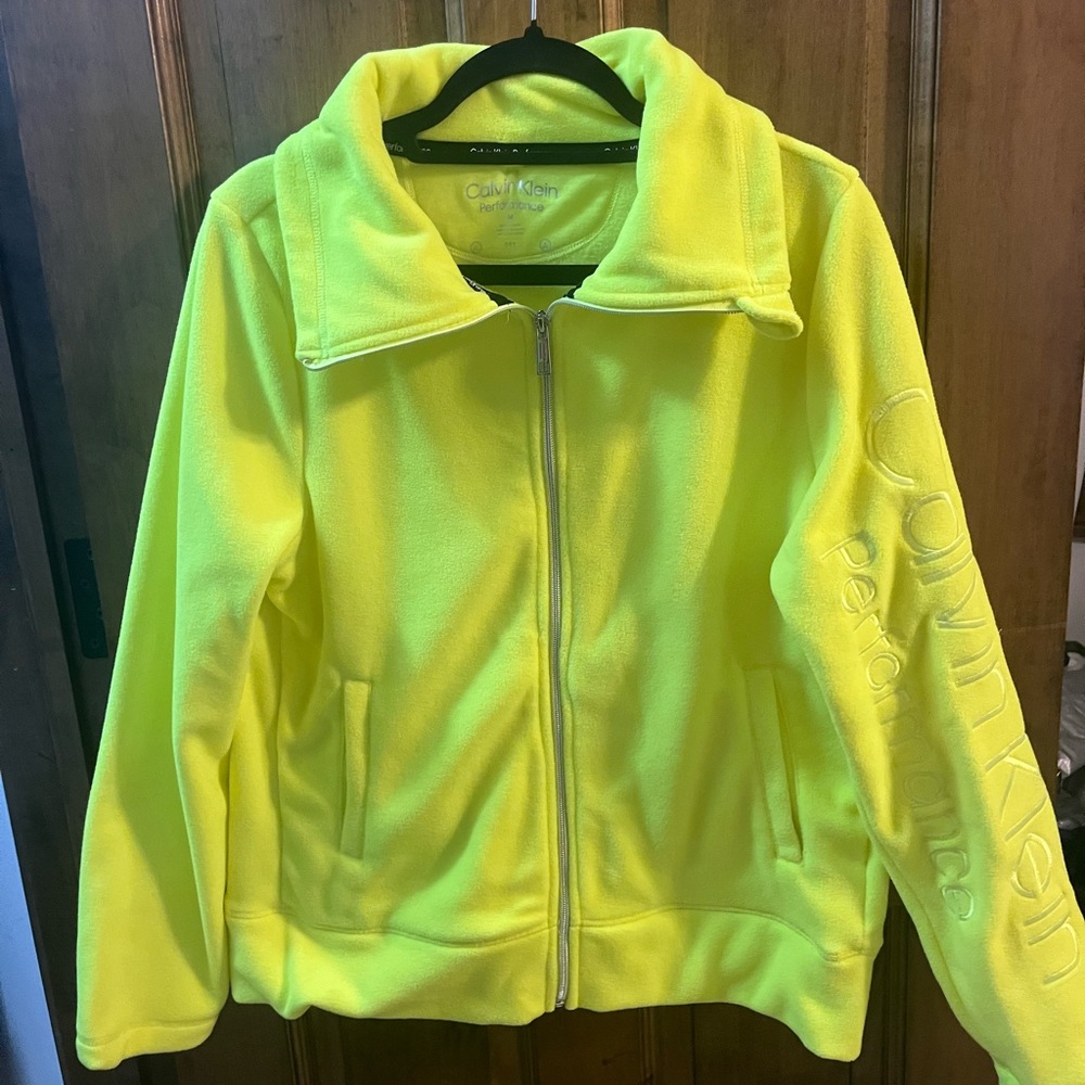 Calvin Klein Neon Yellow Fleece Jacket